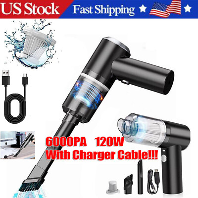 #ad 120W Cordless Handheld Vacuum Cleaner Car Home Auto Rechargeable Wet Dry Duster $9.98