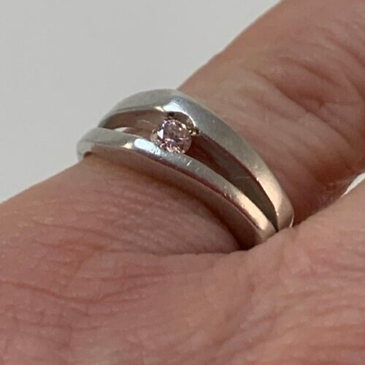 #ad Vintage USSR Ring Sterling Silver 925 Stone Pink Jewelry Women#x27;s Cute Size 5US $45.00