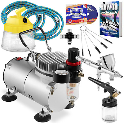 #ad Dual Action Airbrush Kit with 2 Airbrushes $79.99