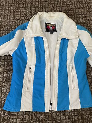 #ad Innsbruck Vintage Style Size 14 Teen Women’s Ski Winter Blue White Coat Jacket $44.99