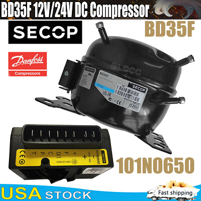 #ad #ad Danfoss Secop BD35F DC12V 24V R134a Compressor W 101N0650 Electronic Start Unit $169.99