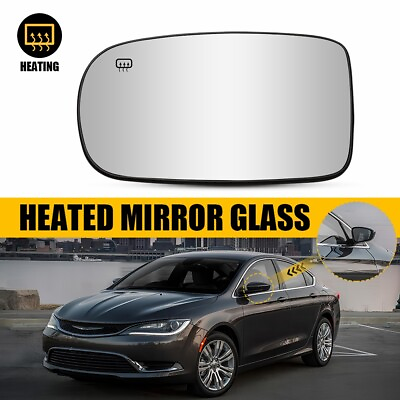 #ad Rear View Heated Mirror Glass LH Driver For 11 2021 Chrysler 200 Dodge Charger D $17.99