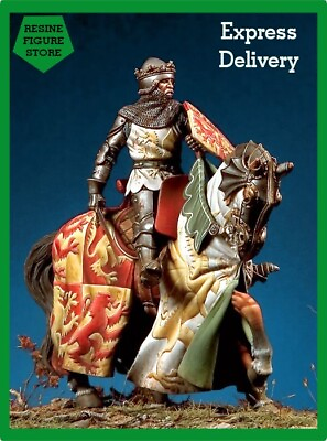 #ad 1 32 54mm Resin Figure Kit Rider Knight Prince of Wales XIV c. Unpainted $19.98