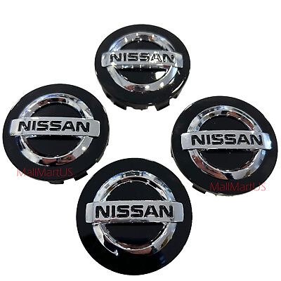 #ad Set of 4 Black Nissan Wheel Center Cap 54mm for Altima Maxima Murano Versa Leaf $14.90