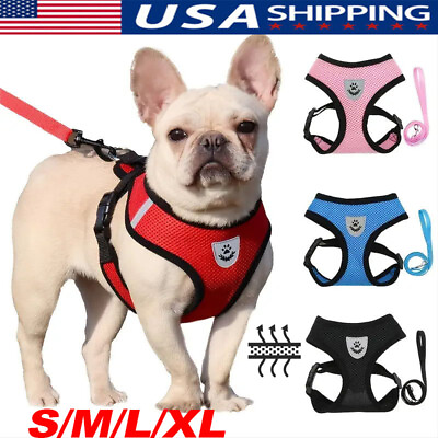 #ad #ad New Cat Dog Pet Harness Adjustable Control Vest Dogs Reflective S M L XL Leash $5.81