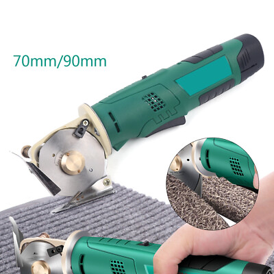 #ad 90MM Electric Cloth Cutter Fabric Leather Cutter Rotary Round Blade Scissors12V $68.40
