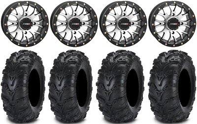 #ad System 3 ST 3 Machined 14quot; Wheels 28quot; Mud Lite II Tires Kawasaki Teryx Mule $1155.46