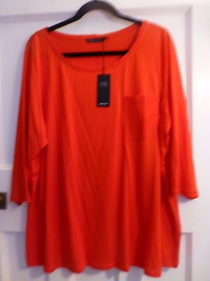 #ad BNWT MARKS amp; SPENCER COLLECTION 3 4 SLEEVE RED TOP SIZE 22 GBP 20.75