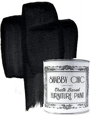 #ad Shabby Chic Chalked Furniture Paint: Matte Finish 8.5oz Black Liquorice $24.97