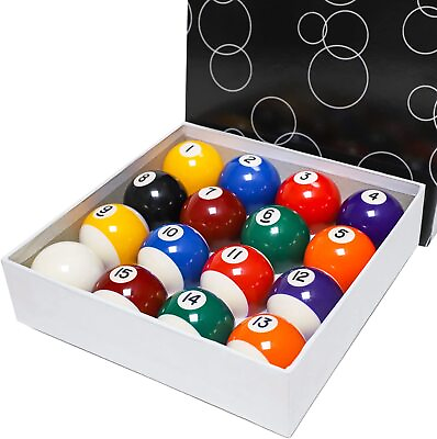 #ad 2 1 4quot; Billiard Balls Set 16 Piece Deluxe Games Pool Table Balls Standard Size $29.99