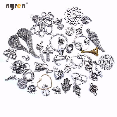 #ad 10pcs Multi Styles Charms Accessories Metal Alloy Charms For DIY Jewelry $5.88