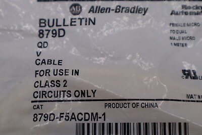 #ad NEW AB Allen Bradley 879D F5ACDM 1 Micro Cable STOCK L 147 A $40.00
