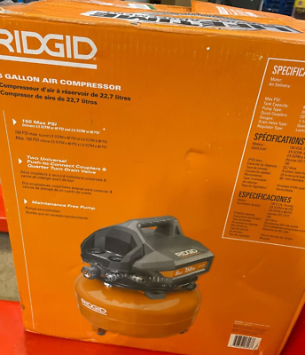 #ad Ridgid 6 Gal. Portable Electric Pancake Air Compressor 150 PSI NEW $139.99