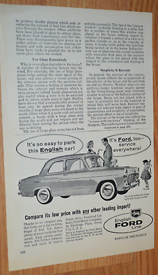 #ad 1958 FORD ANGLIA ORIGINAL VINTAGE ADVERTISEMENT PRINT AD 58 $9.99