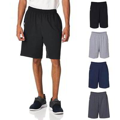#ad Russell Athletic Unisex Essential Jersey Cotton 10quot; Shorts with Pockets 25843M $18.33