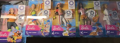 #ad Barbie Tokyo 2020 Olympic Sports Complete Set VHTF FREE US Shipping $199.99