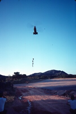 #ad 1980 Camp Hansen Okinawa Japan Marine Corp Base Air Rope Climbing #2 35mm Slide $10.50