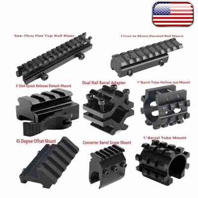 #ad Universal Clamp On Picatinny Weaver Rail Accessory Barrel Mount Selection US $5.99