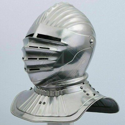 #ad Medieval Tournament Helmet Custom SCA HNB 20 Gauge Steel Close helmet $188.60
