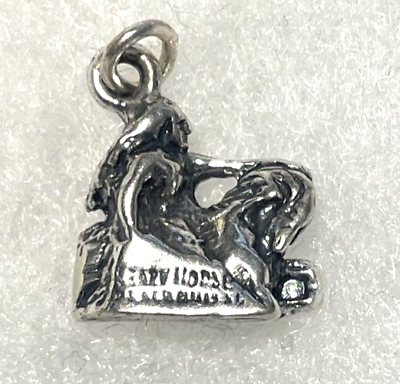 #ad NOS VINTAGE CHIEF Crazy HORSE RIDER SD STERLING SILVER 925 PENDANT CHARM 3 g $15.00