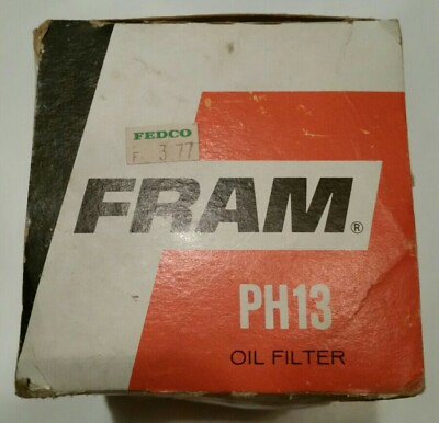 #ad Vintage Fram PH13 Oil Filter Original Box Made in USA $3.99