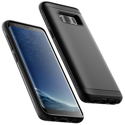 #ad JETech Case for Samsung Galaxy S8 Dual Layer Shockproof Protective Cover Black $14.99