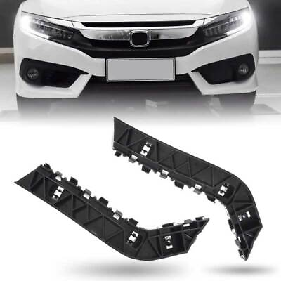 #ad 2X Bumper Fender Brackets Support Beam Front For 2016 2021 Honda Civic 2017 2018 $10.98
