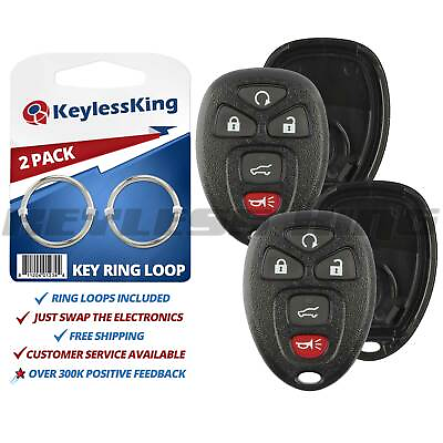 #ad 2 New Replacement Keyless Entry Remote Case Pad Housing Shell Key Fob Control $7.95