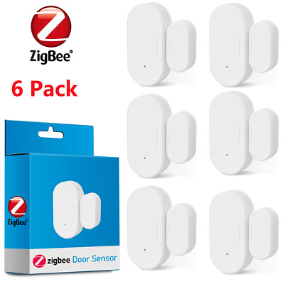 #ad 6pcs Zigbee Window Door Sensors Smart Contact Sensors for App Home Automation $6.13