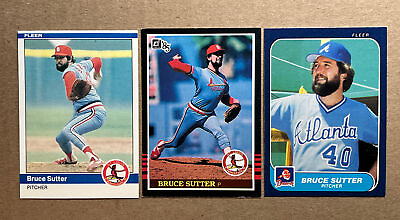 #ad Bruce Sutter 1984 amp; 1986 Fleer amp; 1985 Donruss Baseball Cards. Cardinals $2.59