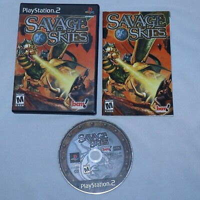 #ad PlayStation 2 PS2 Savage Skies game w case amp; manual 2001 BAM $8.96