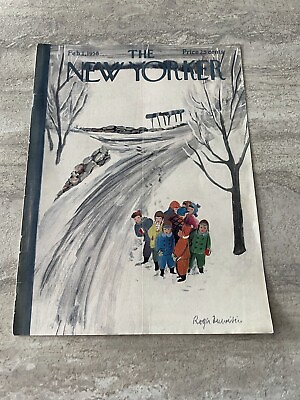#ad The New Yorker Magazine 1 February 1958 * Front Cover and Back Cover C $34.99