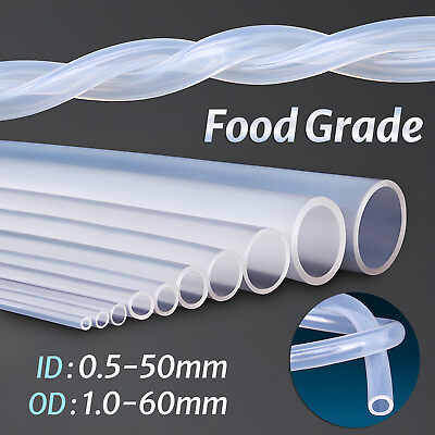 #ad Food Grade Clear Translucent Silicone Vacuum Tube Beer Hose Pipe Soft Rubber $47.15