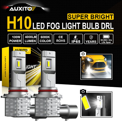 #ad AUXITO 2*H10 9140 9145 6500K LED Fog Driving Light Bulbs SMD Bright Fit for Ford $18.99