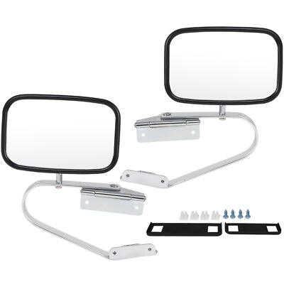 #ad Pair Set RH LH Side Fold Manual Mirrors For 1988 96 Ford F450 Truck $45.91