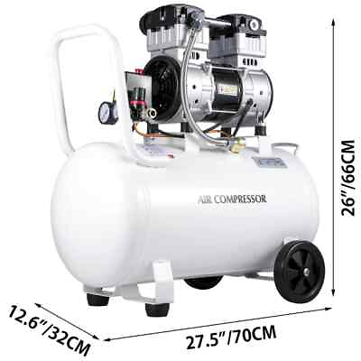#ad #ad 6.6 gallon 25 L 110V 240V Silent Oil Free Air Compressor 750W 1 HP $217.79