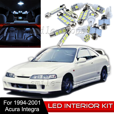 #ad 6pcs Interior LED Light Bulbs Package Kit for 1994 2001 Acura Integra White $8.99