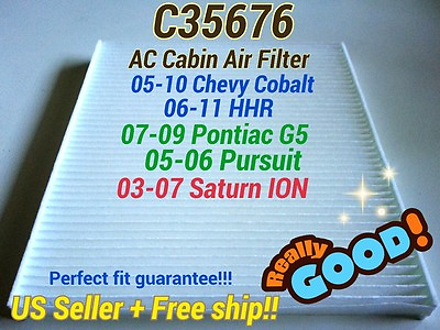 #ad C35676 AC CABIN AIR FILTER for CHEVY COBALT HHR PONTIAC G5 PURSUIT SATURN ION $8.99
