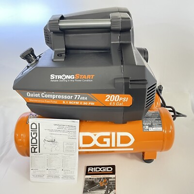 #ad Ridgid New OF45200SS 4.5 Gal. Portable Electric Quiet Air Compressor $259.95