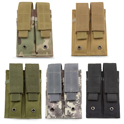 #ad Nylon Tactical Molle Dual Double Pistol 9mm Mag Magazine Pouch Close Holster USA $7.99