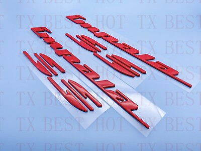 #ad 2Pcs 94 96 Impala Ss Rear Quarter Panel Emblem 3D Letter Badge Red $89.99
