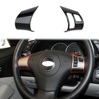 #ad Carbon fiber Interior Steering Wheel Trim Cover Fit For Chevrolet Corvette C6 $25.00