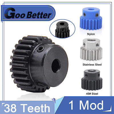 #ad 1 Modulus 38 Teeth Spur Gears Transmission Motor Gear Bore 6mm 20mm Pitch 3.14mm $6.53