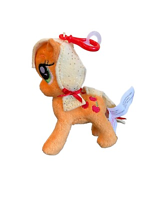 #ad My Little Pony Applejack 2014 Hasbro Plush Keychain NWOT Glitter $9.49