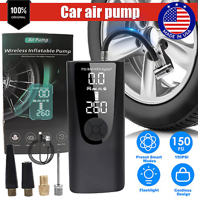 #ad NEW 150PSI Inflator Portable Air Compressor for Car Tires with 25000mAh Battery $25.99