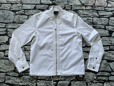 #ad $295 Diesel Black Gold Men’s Zip Shirt White Long Sleeves Size IT 48 US M $99.99