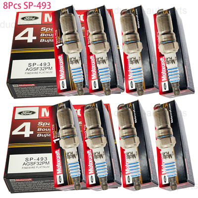 #ad 8pcs Motorcraft Spark Plug SP 493 Platinum AGSF32PM Fit For Ford 4.6L 5.4L V8 US $24.99