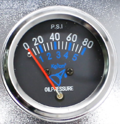 #ad 2quot; Oil Pressure Gauge 0 80 PSI Mechanical Auto Gauge $11.00
