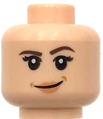 #ad Lego New Light Nougat Minifigure Head Dual Sided Female Smile and Angry Look $1.99
