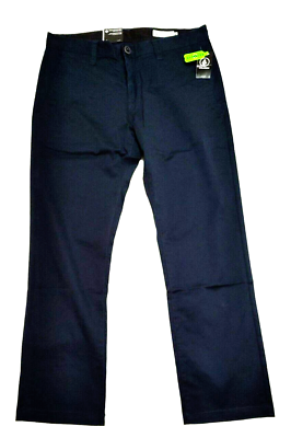 #ad Volcom Men#x27;s Frickin Modern Stretch Chino Pants Dark Navy Size 34 30 $20.81